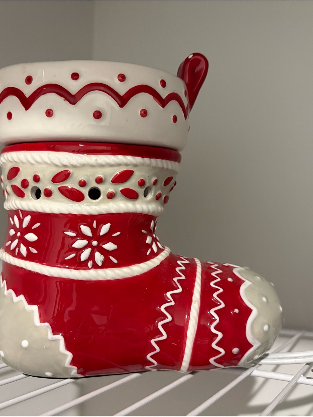 Scentsy Red and White Holiday Stocking Warmer